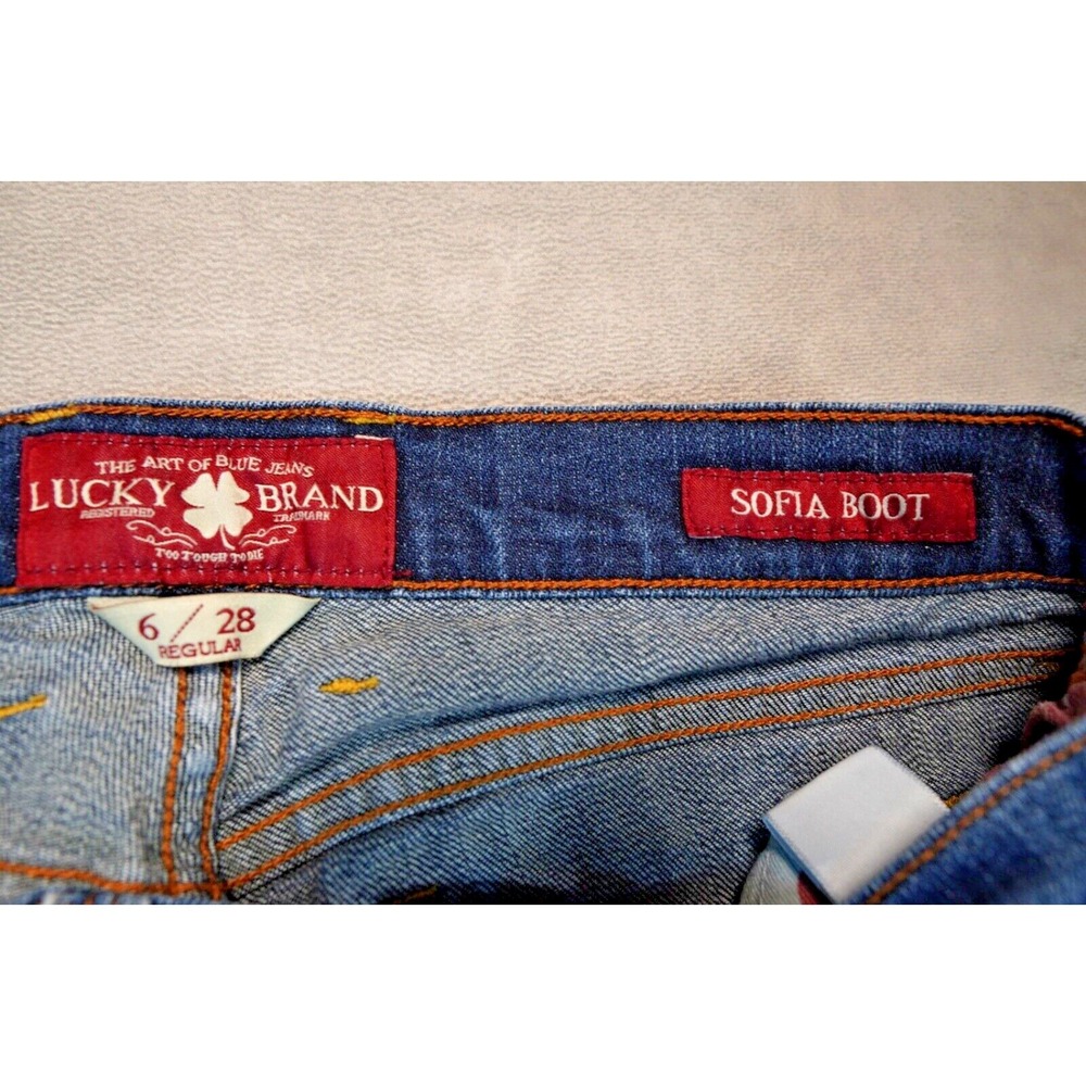 Lucky‎ Brand Womens Size 6/28 (28x32) Sofia Boot Cut Medium Wash Low Rise Jeans - Picture 10 of 11